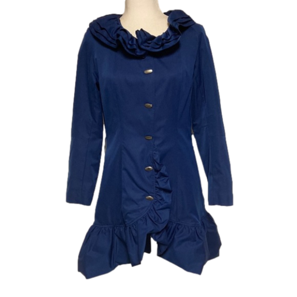 Samuel Dong Ruffle Coat Dress